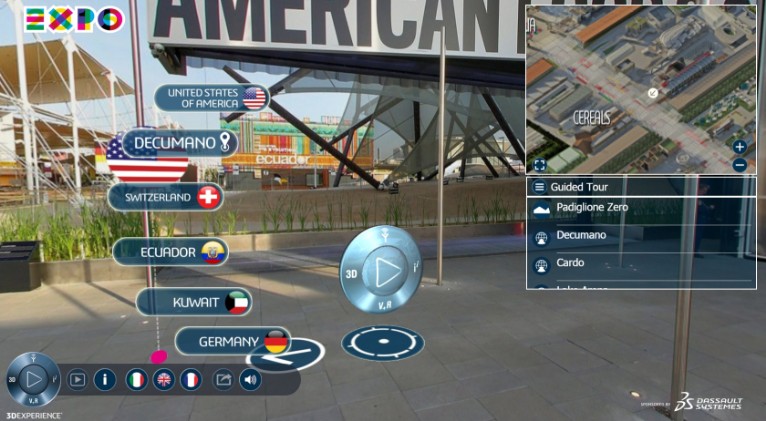 Virtual Tour Expo 2015 3D Dassault Systemes